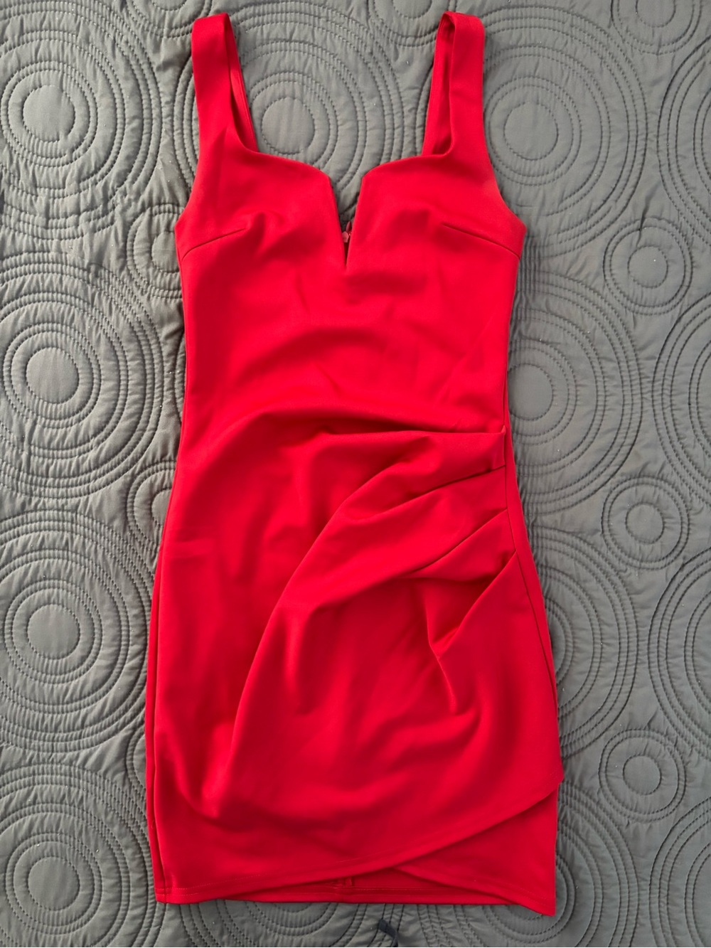 Tiger Mist (size small) Tight Red Dress with V-Notch